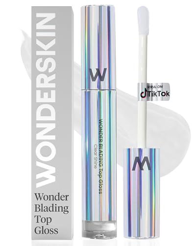 Wonderskin Wonder Blading Top Gloss – Klarer Glitzer-Lipgloss, Feuchtigkeitsspendendes Und Hochglänzendes Lippen-Make-Up (Klarer Glanz) von Wonderskin