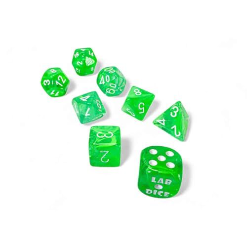 Chessex Gelatinöser Nebelwürfel mit grauen Zahlen, 7 + 1, Laborwürfel-Set, 16 mm Chessex Gelatinöser Nebelwürfel mit grauen Zahlen, 7 + 1, Laborwürfel-Set, 16 mm von Wondertrail