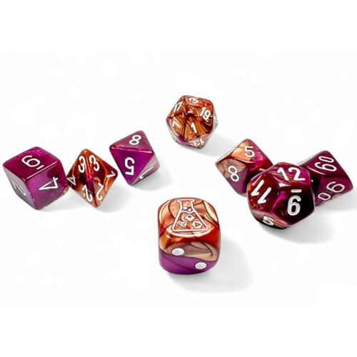 Chessex Zwillingswürfel mit weißen Zahlen, 7 + 1, Laborwürfel-Set, 16 mm, kupferfarben Chessex Zwillingswürfel mit weißen Zahlen, 7 + 1, Laborwürfel-Set, 16 mm, kupferfarben von Wondertrail