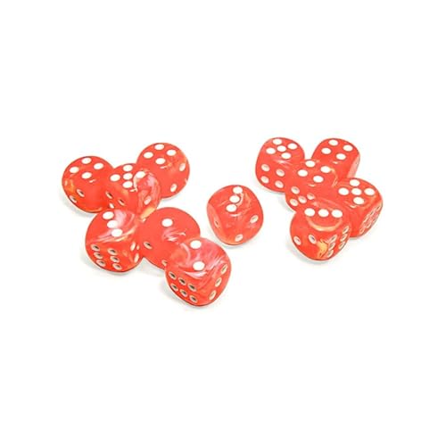 Dahlia Festliche Leuchtenwürfel mit weißen Pips D6, 16 mm, 12 Stück, Chessex Dahlia Festliche Leuchtenwürfel mit weißen Pips D6, 16 mm, 12 Stück, Chessex von Wondertrail
