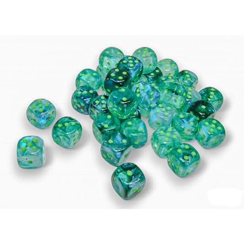 Kelp Borealis Leuchtwürfel mit hellgrünen Pips D6, 12 mm, 36 Stück, Chessex Kelp Borealis Leuchtwürfel mit hellgrünen Pips D6, 12 mm, 36 Stück, Chessex von Wondertrail