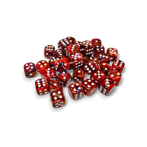 Symphony Festliche Würfel mit weißen Pips D6, 12 mm, 36 Stück, Chessex Symphony Festliche Würfel mit weißen Pips D6, 12 mm, 36 Stück, Chessex von Wondertrail