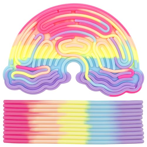 Wondora sensorik Spielzeug, Activity Spiel, Autismus Spielzeug Anxiety, ADHD and Autism, with 11 Strings, Gift for Kids (farbig) von Wondora