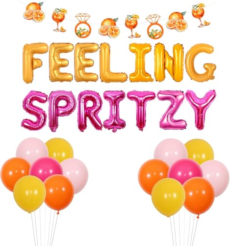 Wonmelody Feeling Spritzy Bachelorette Party Dekorationen Feeling Spritzy Ballon Banner Orange Citrus Birthday Party Supplies Orange Bachelorette Party Dekor mit Diamantring Wonmelody Feeling Spritzy Bachelorette Party Dekorationen Feeling Spritzy Ballon Banner Orange Citrus Birthday Party Supplies Orange Bachelorette Party Dekor mit Diamantring von Wonmelody