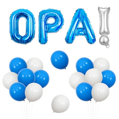 Wonmelody Griechische Party-Dekorationen, blau-weißes Opa-Ballon-Banner, Opa-Geburtstagsdekorationen, griechische Mythologie, Party-Dekoration, zwölf Olympioniken, Gott-Dekor für lustige, antike Wonmelody Griechische Party-Dekorationen, blau-weißes Opa-Ballon-Banner, Opa-Geburtstagsdekorationen, griechische Mythologie, Party-Dekoration, zwölf Olympioniken, Gott-Dekor für lustige, antike von Wonmelody