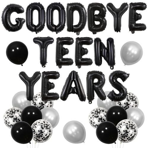 Wonmelody Partydekoration zum 20. Geburtstag, schwarz, Goodbye Teen Years, Ballonbanner, 20. Geburtstagsdekoration, 20. Geburtstagsballondekoration, hergestellt im Jahr 2004, „Cheers To 20 Years Wonmelody Partydekoration zum 20. Geburtstag, schwarz, Goodbye Teen Years, Ballonbanner, 20. Geburtstagsdekoration, 20. Geburtstagsballondekoration, hergestellt im Jahr 2004, „Cheers To 20 Years von Wonmelody