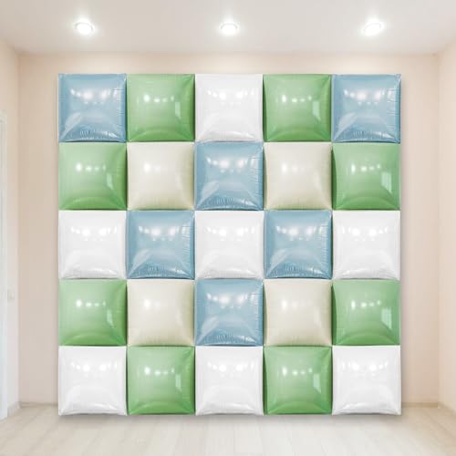 Wonmelody Quadratische Luftballons, 48,3 cm, doppelseitig, quadratisch, Folienballon, Wandhintergrund, Mylar-Ballonbogen für Safari, Dinosaurier, neutrale Ente, Babyparty, Brautschmuck, alberne Gänse von Wonmelody