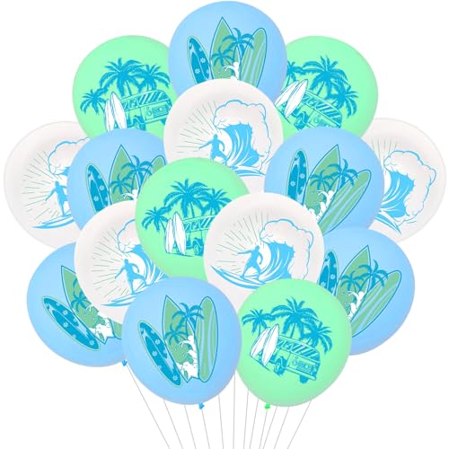 Wonmelody Surf Birthday Party Decorations Surf Balloon The Big One Birthday Party Decors Summer Hawaiian Beach Surfboard Surf Theme Sports Party Balloons for Surfing Baby Shower 1st Birthday Boy Girl von Wonmelody