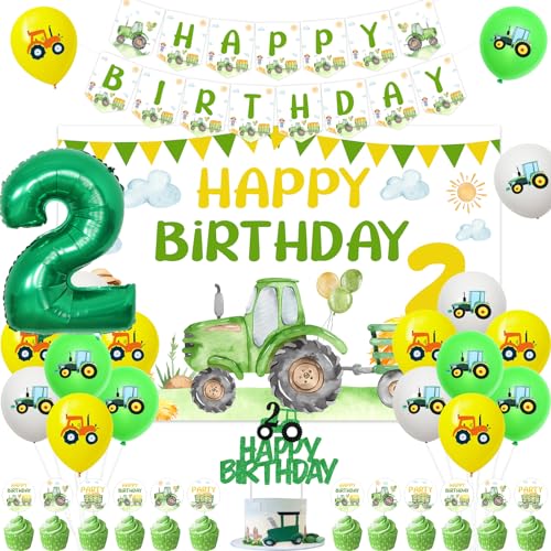 Wonmelody Traktor 2. Geburtstag Dekorationen Grün Traktor Happy Birthday Banner Hintergrund Traktor Girlande Kuchen Topper Luftballons Bauernhof Traktor Party Traktor Geburtstag Party Dekorationen Wonmelody Traktor 2. Geburtstag Dekorationen Grün Traktor Happy Birthday Banner Hintergrund Traktor Girlande Kuchen Topper Luftballons Bauernhof Traktor Party Traktor Geburtstag Party Dekorationen von Wonmelody