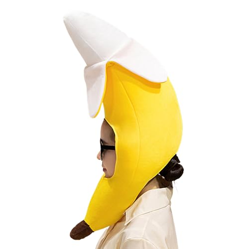 Wonsfuleu Banana Hats - Lustiger Plüsch Verkleidungshut Als Banane - Weiches Gelbes Cosplay Kopfaccessoire Niedliches Fotozubehör Für Rollenspiel Halloween Partys Wonsfuleu Banana Hats - Lustiger Plüsch Verkleidungshut Als Banane - Weiches Gelbes Cosplay Kopfaccessoire Niedliches Fotozubehör Für Rollenspiel Halloween Partys von Wonsfuleu