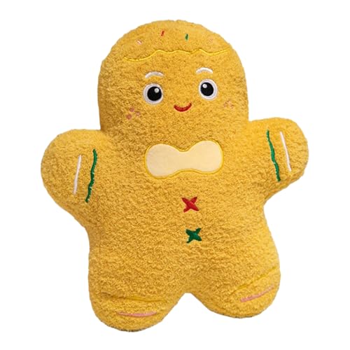 Wonsfuleu Gingerbread Man Pluschtier | Plüsch Lebkuchenmann Spielzeug,Kuscheliger Umarmungs Spielzeug Puppe Für Kinder Erwachsene Sofa Bett Auto von Wonsfuleu