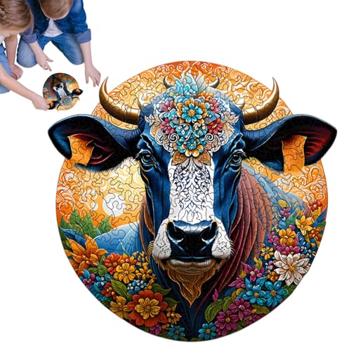Wonsfuleu Hochlandkuh -Puzzle, runde Holzrätsel | Highland Cow Jigsaw Rätsel Spielzeug,Kunstsammlungsinstrument für Freunde Partys, Familienversammlungen und persönliche Freizeitzeit Wonsfuleu Hochlandkuh -Puzzle, runde Holzrätsel | Highland Cow Jigsaw Rätsel Spielzeug,Kunstsammlungsinstrument für Freunde Partys, Familienversammlungen und persönliche Freizeitzeit von Wonsfuleu