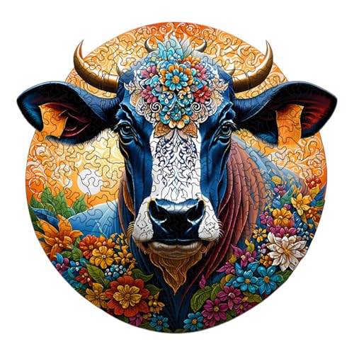 Wonsfuleu Runde Holzrätsel, Holztierrätsel - Highland Cow Jigsaw Rätsel Spielzeug | Kunstsammlungsinstrument für Freunde Partys, Familienversammlungen und persönliche Freizeitzeit Wonsfuleu Runde Holzrätsel, Holztierrätsel - Highland Cow Jigsaw Rätsel Spielzeug | Kunstsammlungsinstrument für Freunde Partys, Familienversammlungen und persönliche Freizeitzeit von Wonsfuleu