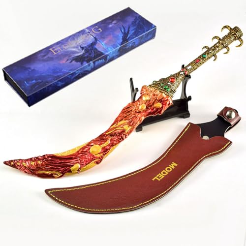 Wonsunte Elden Ring-Modell 30 Cm/11,8 Zoll Magma Blade-Modelle Mit Box Schreibtisch-Ornamente Spiele-Requisiten-Kollektion Heimdekorationen Gamer von Wonsunte