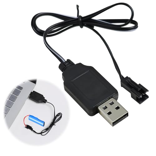 Wonvify USB-Ladekabel für RC-Car, 4,8 V-250 mA, SM-Stecker, 50 cm, USB-Ladeadapter für ferngesteuertes Auto, Lipo-Akku-Ladegerät für RC-Fahrzeuge von Wonvify