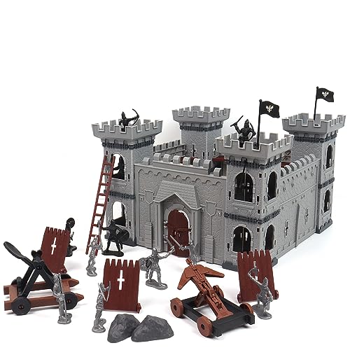 Wooauto Antikes Militär Spielset, Antike Römische Mittelalterliche Soldaten Action Figur Spielzeug Armee Playset Soldaten Schloss Chariots Antike Armee Figure Militärspielset für Kinder Jungen,Typ C von Wooauto