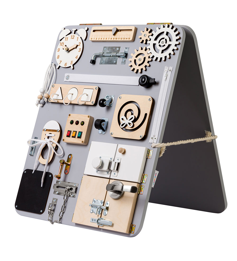 Woobiboo Woobiboard - Plus stehend - Grey/Natural - Woobiboo - One Size - Motorik Tiere von Woobiboo