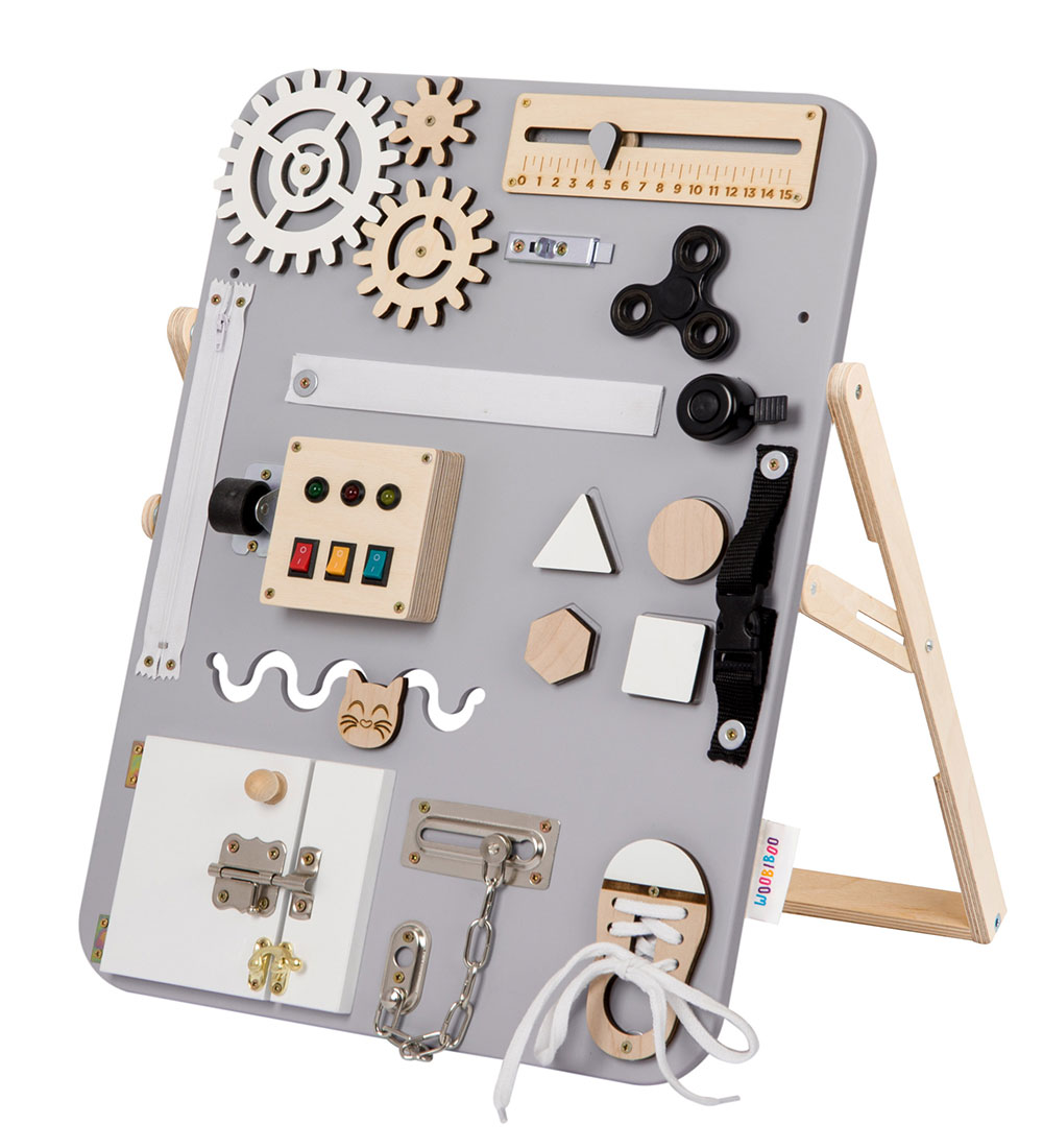 Woobiboo Woobiboard - Stehend Enjoy - Grey/Natural - Woobiboo - One Size - Motorik Tiere von Woobiboo