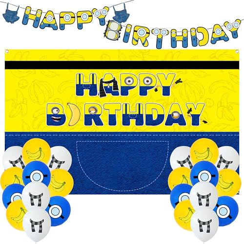 Wood Homing Gelbes Geburtstagsdekorationsset – Gelb Blau Luftballons Banner mit Cartoon-Thema Hintergrund für Jungen und Mädchen Party Feier Supplies Geburtstag Hängeset für Kinder Geschenk Babyparty Wood Homing Gelbes Geburtstagsdekorationsset – Gelb Blau Luftballons Banner mit Cartoon-Thema Hintergrund für Jungen und Mädchen Party Feier Supplies Geburtstag Hängeset für Kinder Geschenk Babyparty von Wood Homing