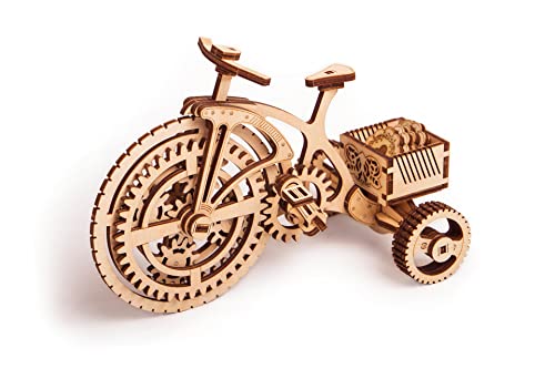 Wood Trick 3D-Fahrradspielzeugmodell aus Holz - Fahrradmodellbausatz Mechanisches Modell zum Bauen - 3D-Holzpuzzle, Montagemodell, ECO-Holzspielzeug, Bestes DIY-Spielzeug - STEM von Wood Trick