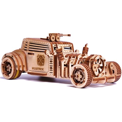 Wood Trick Apokalyptisches Auto - 3D-Holzpuzzle für Erwachsene und Kinder zum Bauen - Fahrt bis zu 8 m - Holzmodellauto-Bausätze zum Bauen für Erwachsene von Wood Trick