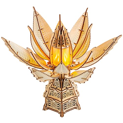 Wood Trick Fiery Bloom Leuchtende LED-3D-Holzpuzzles für Erwachsene und Kinder zum Bauen – interaktives mechanisches Uhrwerk – Ingenieur-DIY-Projekt, mechanische 3D-Puzzle-Modellbausätze für Wood Trick Fiery Bloom Leuchtende LED-3D-Holzpuzzles für Erwachsene und Kinder zum Bauen – interaktives mechanisches Uhrwerk – Ingenieur-DIY-Projekt, mechanische 3D-Puzzle-Modellbausätze für von Wood Trick