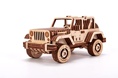 Wood Trick Holz Modell Kit - Safariwagen 4 × 4 - 3D-Holzbausatz - von Wood Trick