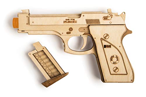 Wood Trick Gummiband Spielzeugpistole 3D Holzpuzzle für Erwachsene und Jugendliche zu bauen - Holzmodell Kit - 14+ von Wood Trick