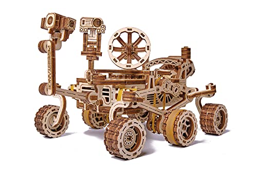 Wood Trick Mars Rover Mechanische 3D-Holzpuzzles zum Bauen für Erwachsene und Kinder – Fährt bis zu 13 Fuß – 7,9x4,7 Modellbausatz für Erwachsene – DIY-Holzmodelle zum Bauen für Erwachsene von Wood Trick