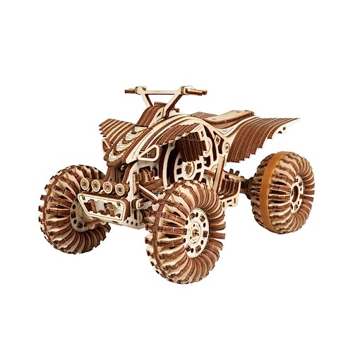 Wood Trick Quad Bike 3D Holzpuzzles zum Bauen für Erwachsene und Kinder – Fährt bis zu 30 Fuß – Holzmodellbausätze zum Bauen für Erwachsene – Modellbausätze für Erwachsene von Wood Trick