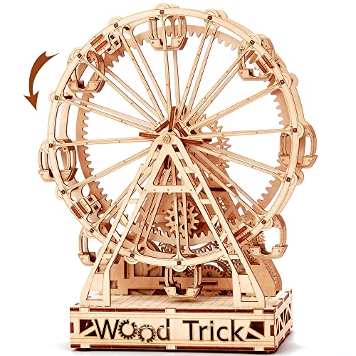 Wood Trick Riesenrad Spielzeug Mechanisches Modell, Beobachtungsrad - 3D Holzpuzzle, Öko Holzspielzeug, Montagemodell Wood Trick Riesenrad Spielzeug Mechanisches Modell, Beobachtungsrad - 3D Holzpuzzle, Öko Holzspielzeug, Montagemodell von Wood Trick