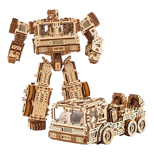 Wood Trick Timbertron Roboter und Lastwagen, 3D-Holzpuzzle zum Bauen für Erwachsene und Kinder – fährt bis zu 2,74 m lang – Holzmodelle, technisches DIY-Projekt, mechanische 3D-Puzzles, Modellbausätze Wood Trick Timbertron Roboter und Lastwagen, 3D-Holzpuzzle zum Bauen für Erwachsene und Kinder – fährt bis zu 2,74 m lang – Holzmodelle, technisches DIY-Projekt, mechanische 3D-Puzzles, Modellbausätze von Wood Trick