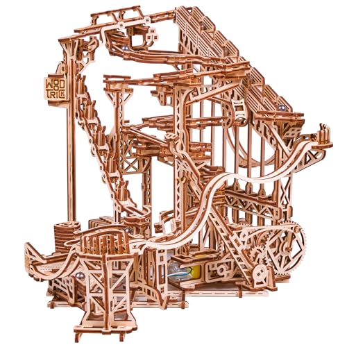 Wood Trick Holz Marble Run Spiral 3D-Puzzle für Erwachsene und Kinder zum Bauen - Elektroantrieb - Holzachterbahn Modellbaukästen für Erwachsene und Jugendliche zum Bauen von Wood Trick
