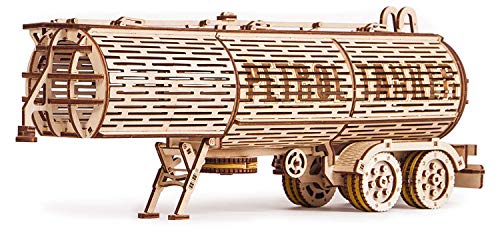 Wood Trick Fuel Tank Trailer Addition for Big Rig Truck, Petrol Trailer for Semi Truck - 3D Wooden Puzzle, ECO Wooden Toys, Best DIY Toy - STEM Toys for Boys and Girls von Wood Trick