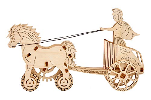 Wooden City WR301 Roman chariot 3D-Holzfunktionsbausätze, Natur, 22 x 13 x 5,5 cm von MOBIMODS
