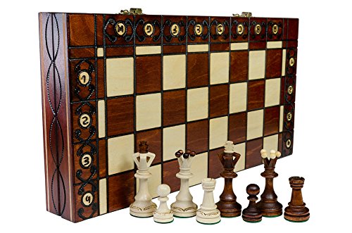 Wooden Magic Senator - große 40cm/16 In Handarbeit Klassische Holz-Schachspiel von Wooden Magic