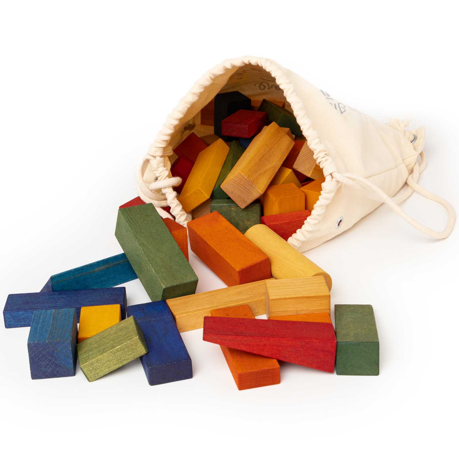 Wooden Story - Bauklötze Regenbogen XL, 30 Teile im Sack Wooden Story - Bauklötze Regenbogen XL, 30 Teile im Sack von Wooden Story