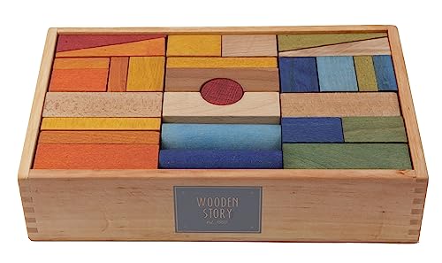 Wooden Story Regenbogen Holzklötze XL 63 Teile Wooden Story Regenbogen Holzklötze XL 63 Teile von Wooden Story