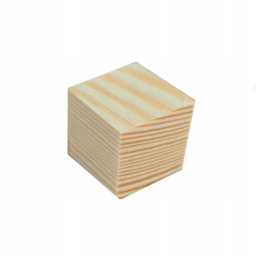 Wooden World 10 x Würfel aus Holz mit einfachen Würfeln Würfelwürfel Blank Plain Unlaint Wood Six Sided 20 mm von Wooden World