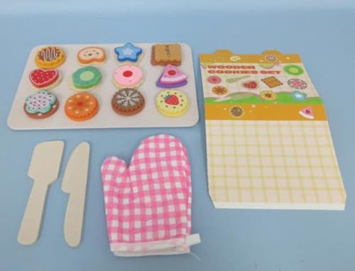 Wooderma Kinderküche Spielküche Zubehör aus Holz, Küchenspielzeug für Kinder, Küchenzubehör Plätzchen Cookie Set, Lebensmittel Holz mit Klett-Verbindung, Lernspielzeug Rollenspiele Geschenk Wooderma Kinderküche Spielküche Zubehör aus Holz, Küchenspielzeug für Kinder, Küchenzubehör Plätzchen Cookie Set, Lebensmittel Holz mit Klett-Verbindung, Lernspielzeug Rollenspiele Geschenk von Wooderma
