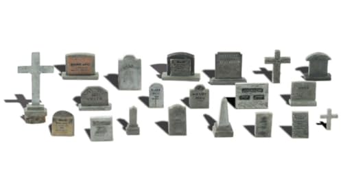 Woodland Scenics A1856 Grabsteine Kreuze Friedhof Trauerfall Grabrede Gedenkstein Figuren Spur H0 HO 1:87 Tombstones von Woodland Scenics