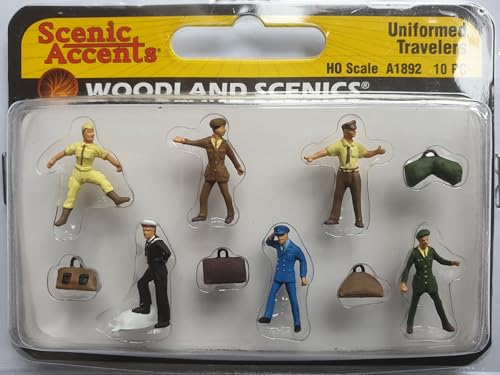 Woodland Scenics A1892 Reisende in Uniform Soldaten Matrose Figuren Spur H0 HO 1:87 Uniformed Travelers von Woodland Scenics