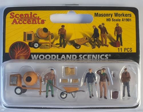 Woodland Scenics A1901 Hausbauer Maurer Baustelle Schubkarre Zementmischer Masonry Workers Figuren für Diorama Spur H0 HO 1:87 Woodland Scenics A1901 Hausbauer Maurer Baustelle Schubkarre Zementmischer Masonry Workers Figuren für Diorama Spur H0 HO 1:87 von Woodland Scenics