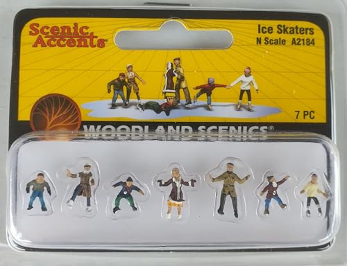 Woodland Scenics A2184 Eislauf Schlittschuhläufer Kinder auf dem EIS Figuren Spur N 1:160 Ice Skaters von Woodland Scenics