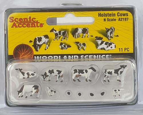 Woodland Scenics A2187 Holsteiner Kühe schwarz Weiss Figuren Spur N 1:160 Holstein Cows Woodland Scenics A2187 Holsteiner Kühe schwarz Weiss Figuren Spur N 1:160 Holstein Cows von Woodland Scenics