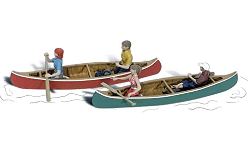 Spur N -- 4 Figuren + 2 Kanus von Woodland