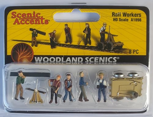 Woodland Scenics A1898 Gleisarbeiter mit Werkzeug Holzbohlen und Draisine Handhebelwagen Laufmaschine Rail Workers Handcar Figuren für Spur H0 HO 1:87 Woodland Scenics A1898 Gleisarbeiter mit Werkzeug Holzbohlen und Draisine Handhebelwagen Laufmaschine Rail Workers Handcar Figuren für Spur H0 HO 1:87 von Woodland Scenics