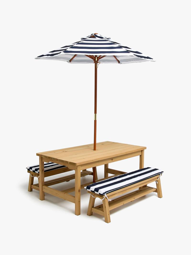 Woodlii Picknicktisch Set mit Bänken, Natur von Woodlii