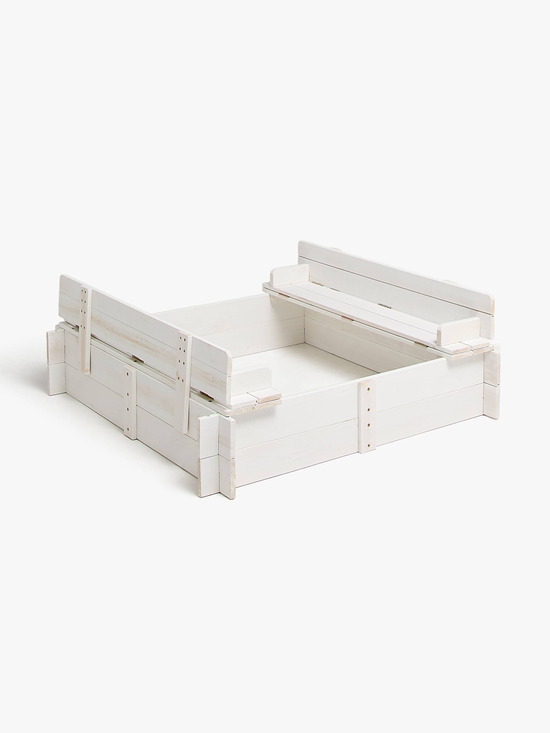 Woodlii Sandkasten mit Deckel & Bank, Weiß Woodlii Sandkasten mit Deckel & Bank, Weiß von Woodlii