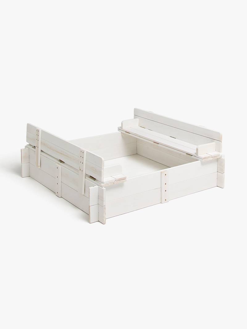 Woodlii Sandkasten mit Deckel & Bank, Weiß Woodlii Sandkasten mit Deckel & Bank, Weiß von Woodlii